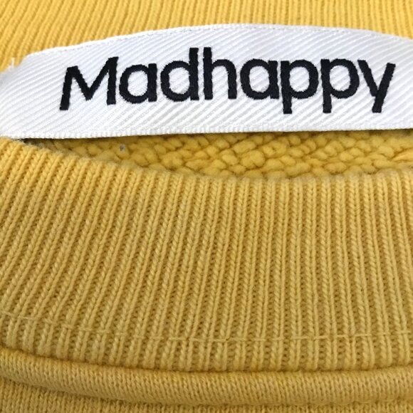 MADHAPPY Graphic Crewneck Sweatshirt Quote Print USA Gold Relaxed Unisex Fit M/L - Picture 2 of 9